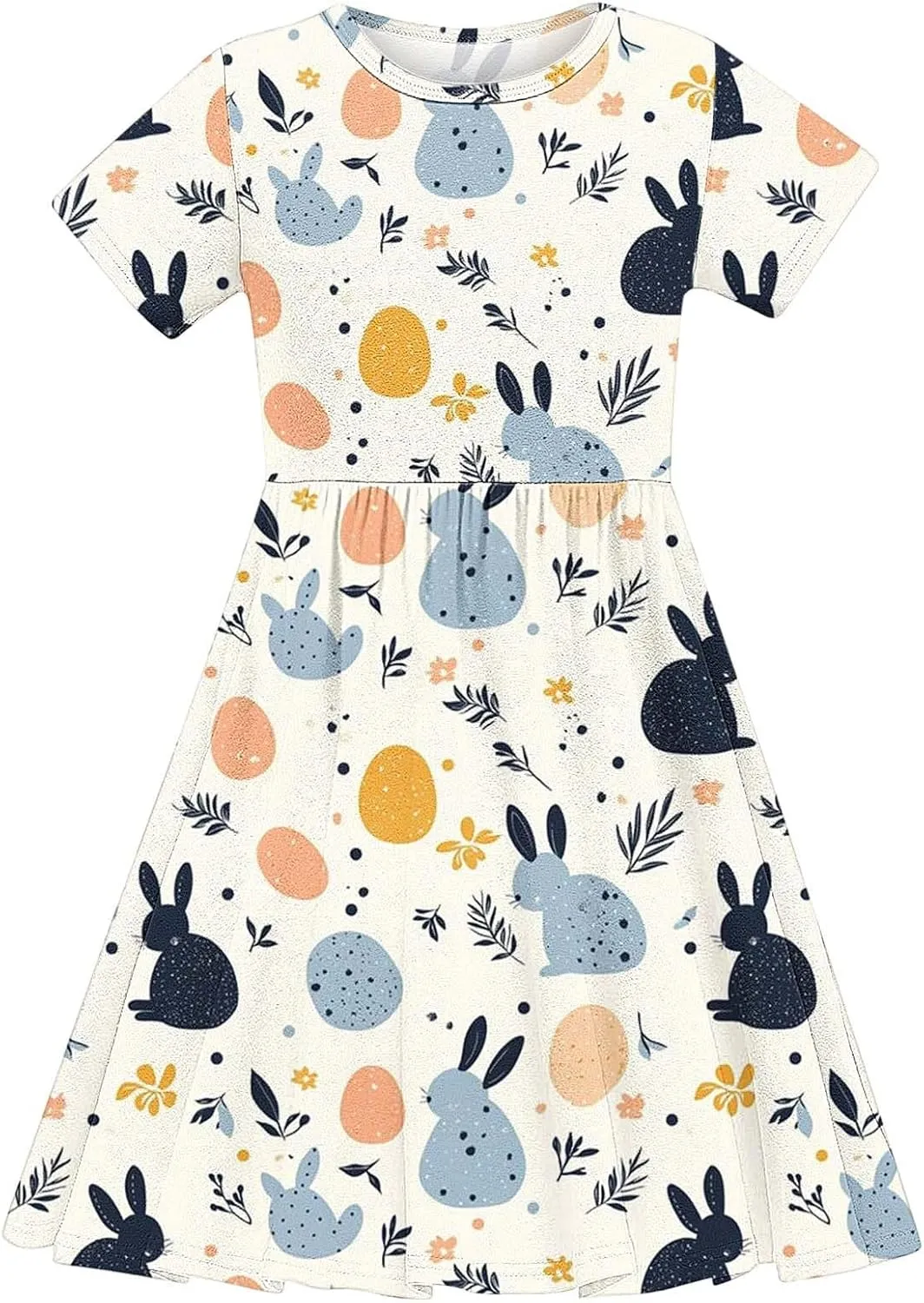 Summer Dresses for Girl 2025 Casual Ruffle Sleeves Mini Dress Sundresses Floral Boho Beach Sundress with Pockets