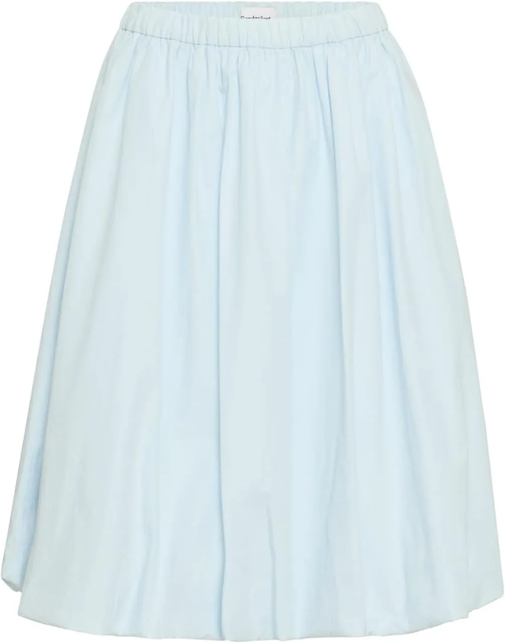 Sunloudy Women Bubble Maxi Skirt Boho Elastic High Waist Pleated A-Line Skirt Flowy Swing Ruffle Hem Long Skirt