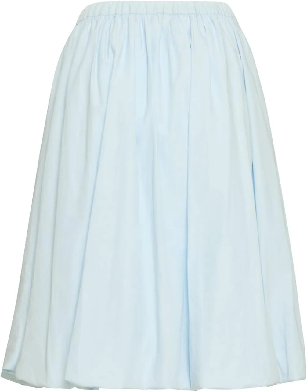 Sunloudy Women Bubble Maxi Skirt Boho Elastic High Waist Pleated A-Line Skirt Flowy Swing Ruffle Hem Long Skirt