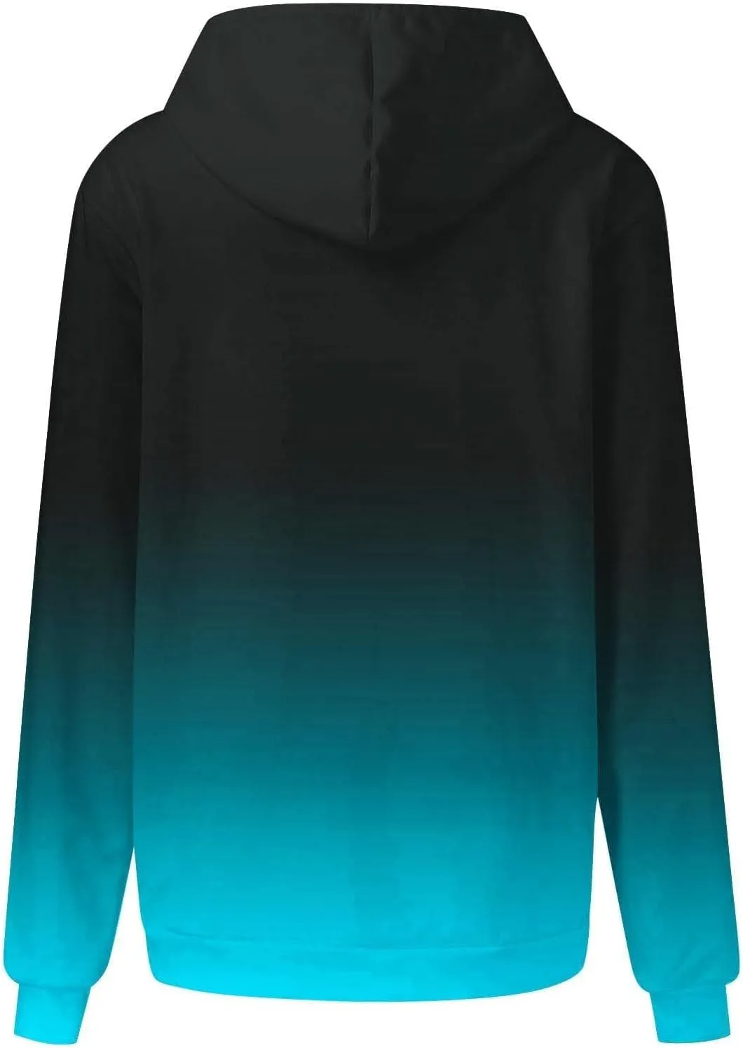 symoid Women's Hoodies 2023 Gradient Long Sleeve Casual Oversized Sweatshirts Loose Fit Drawstring Trendy Pullover Tops