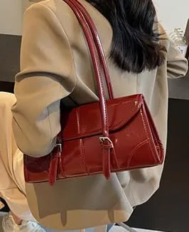 Trendy Large Capacity Shoulder Bag for Women Vintage Underarm Handbag Satchel Purse Commuter Bag Work Bag Tote Bag 2025