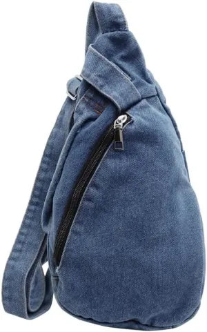 Trendy Sling Bag for Women Crossbody Sling Bag Denim Shoulder Bag Backpack Fanny Belt Bag for Sports Hiking 2025