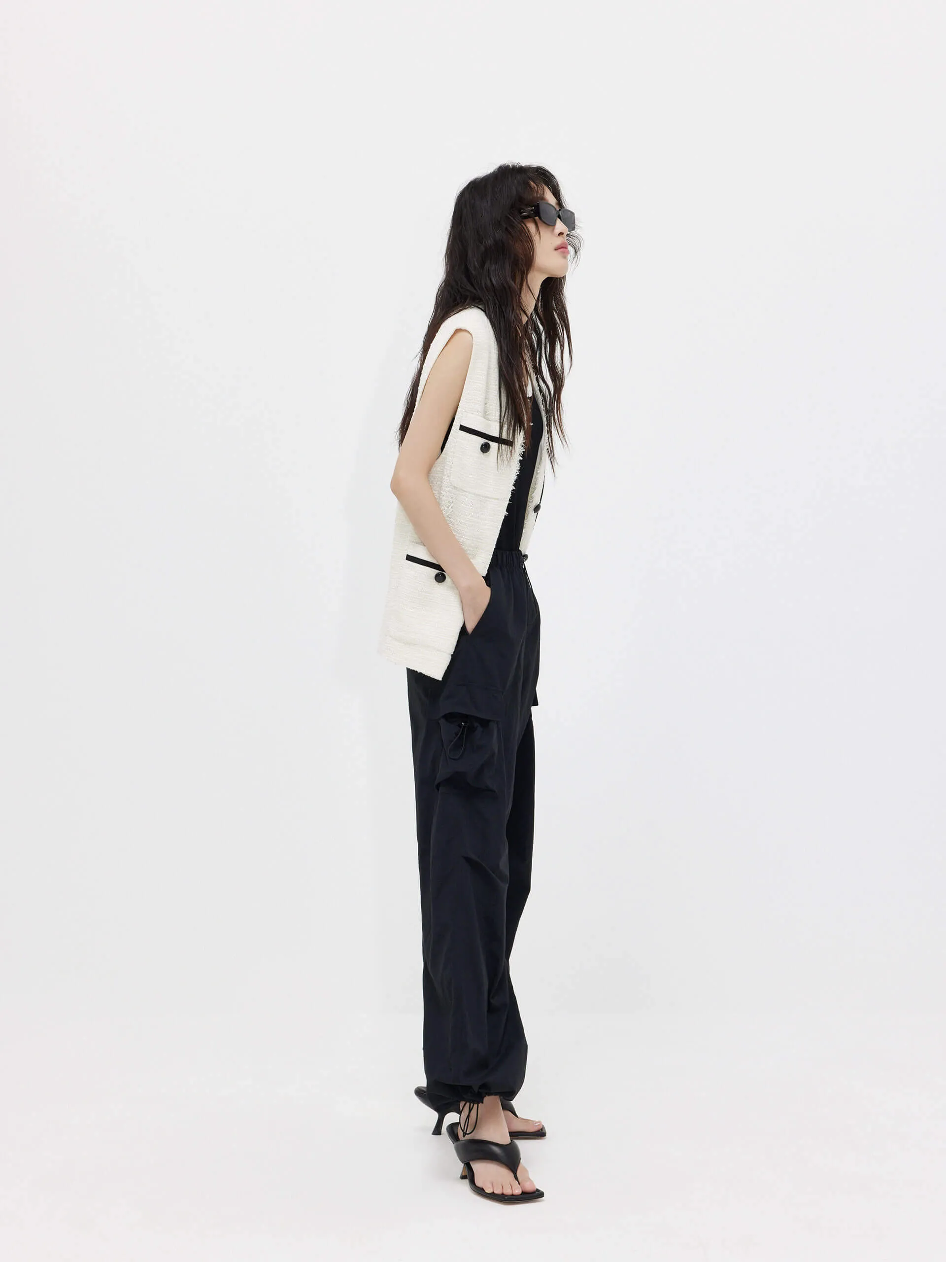 Tweed Texture Contrast Waistcoat