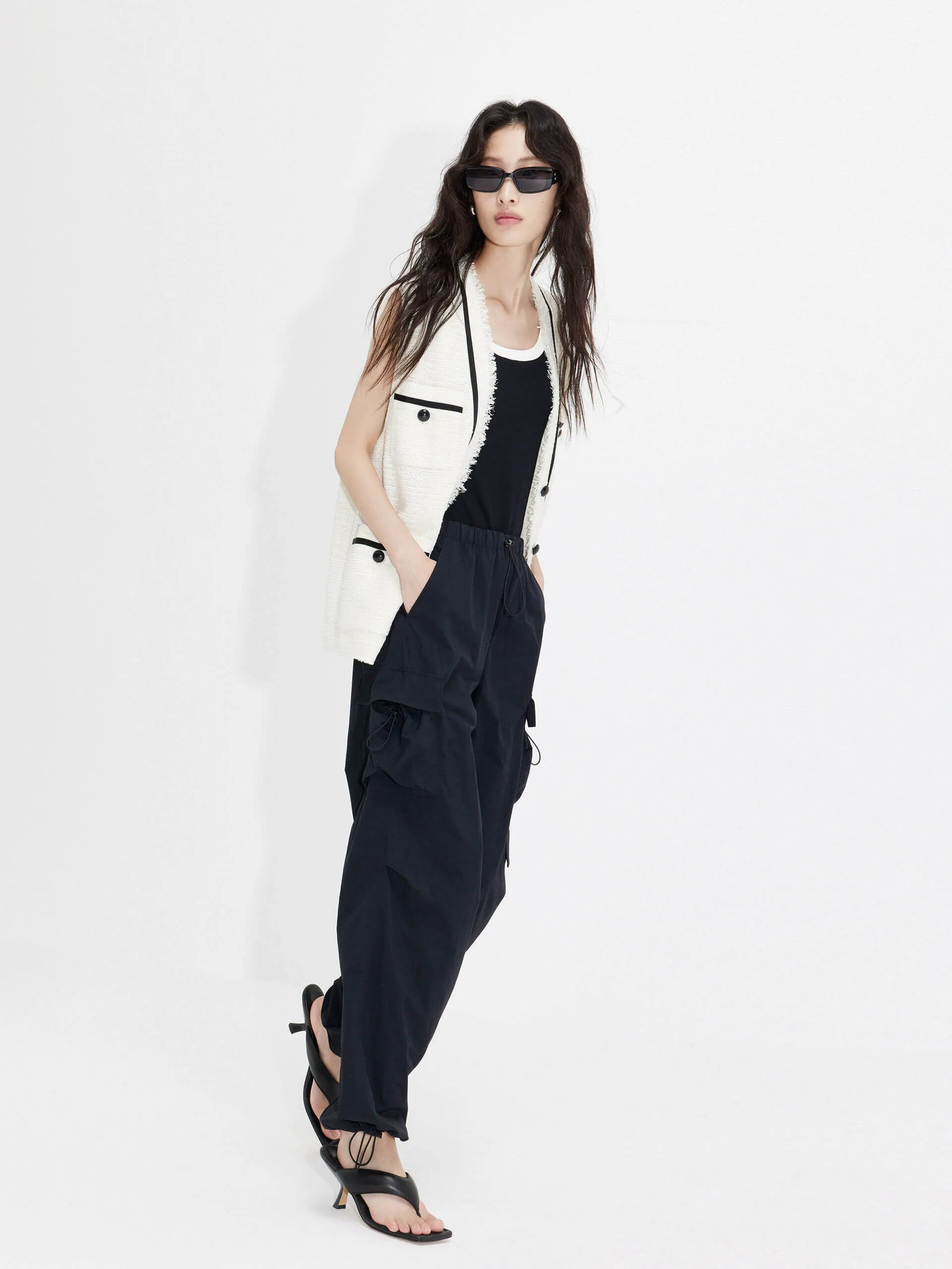 Tweed Texture Contrast Waistcoat