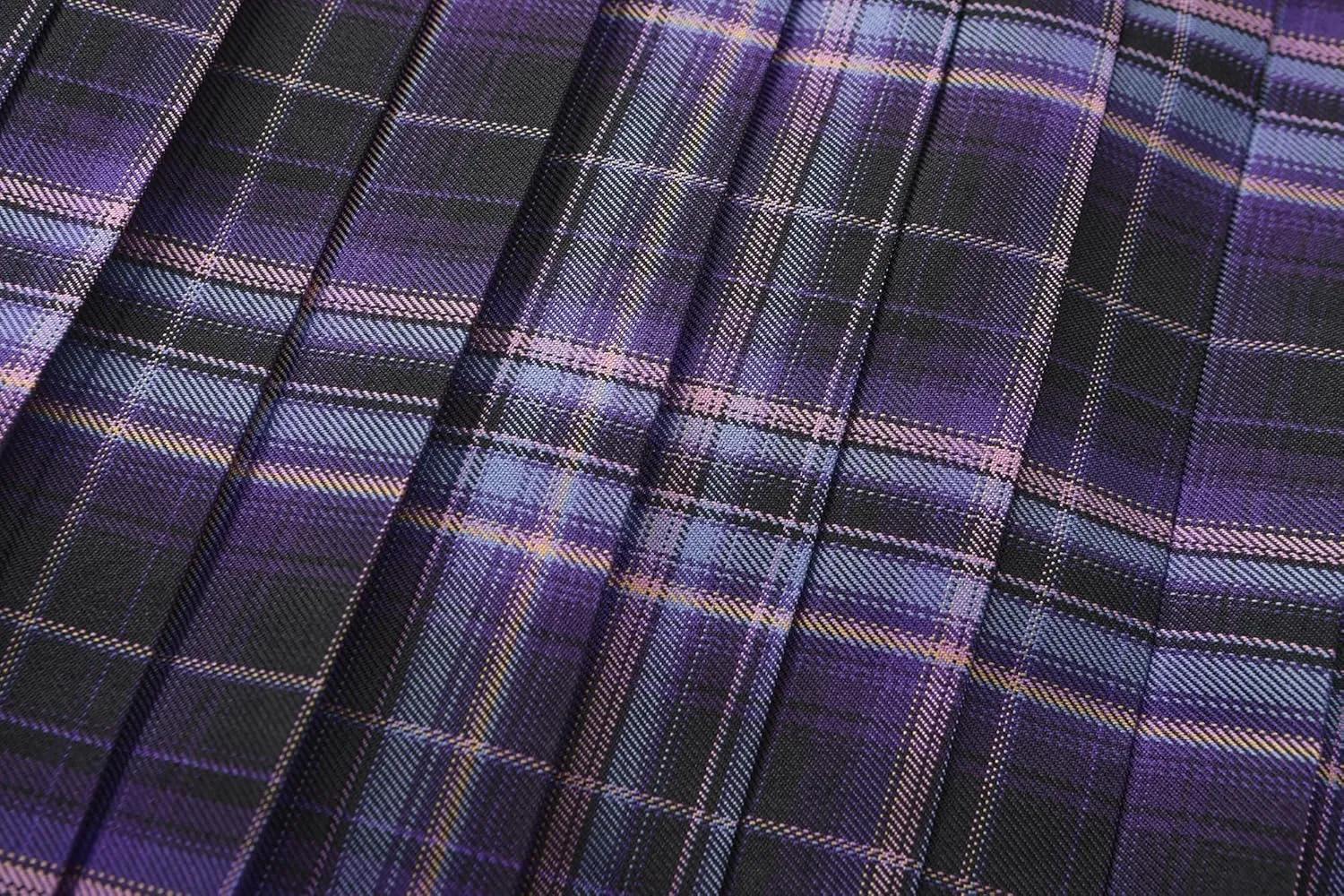 Urban CoCo Womens Uniforms Plaid Pleated Mini Skirt