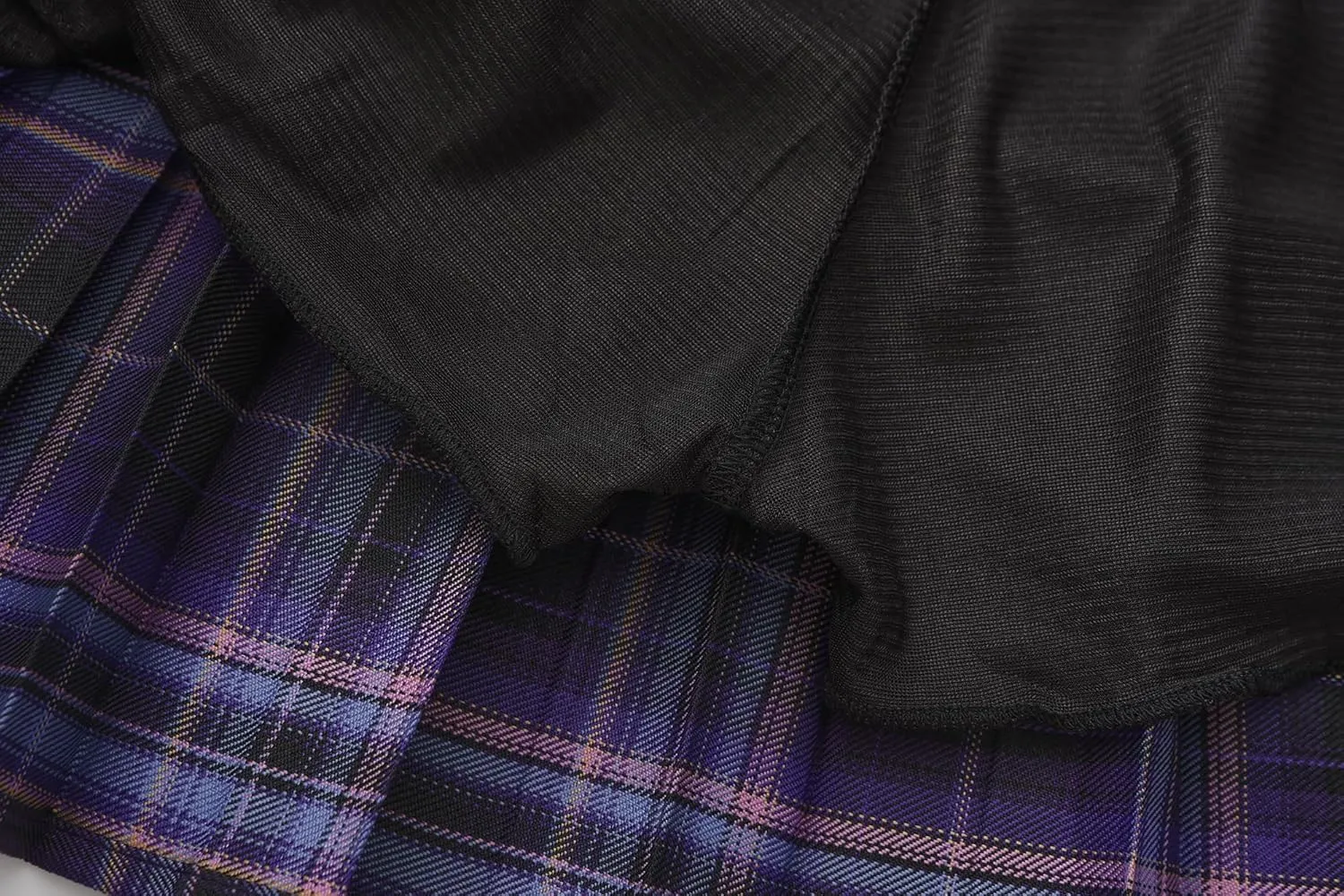 Urban CoCo Womens Uniforms Plaid Pleated Mini Skirt