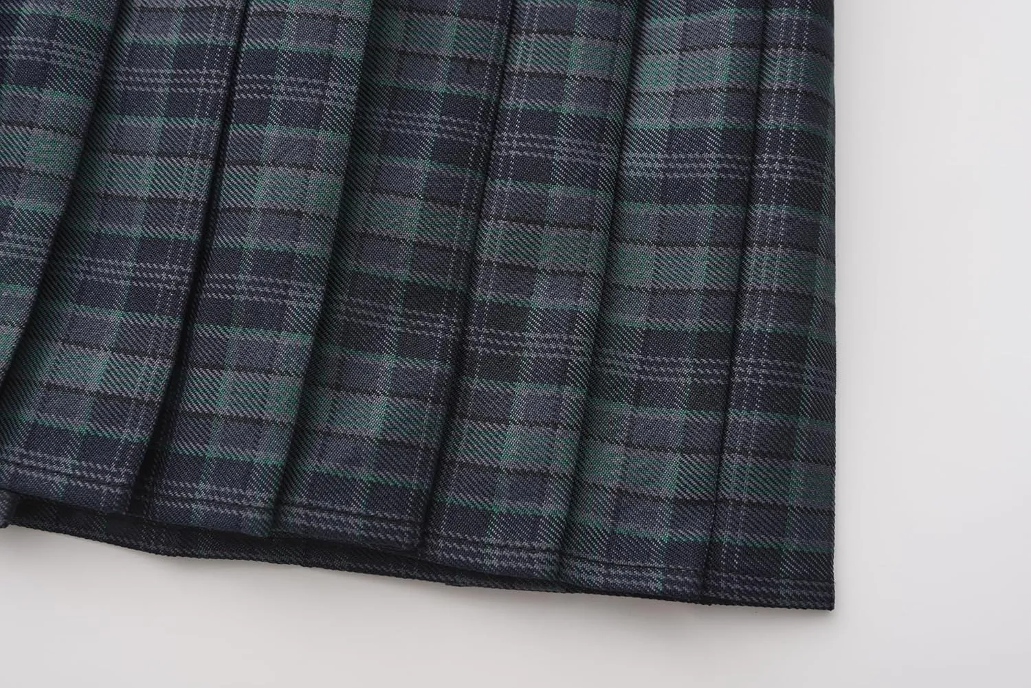 Urban CoCo Womens Uniforms Plaid Pleated Mini Skirt
