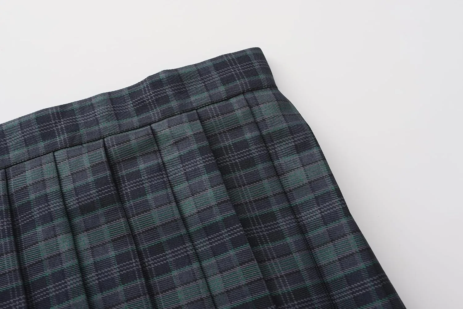 Urban CoCo Womens Uniforms Plaid Pleated Mini Skirt