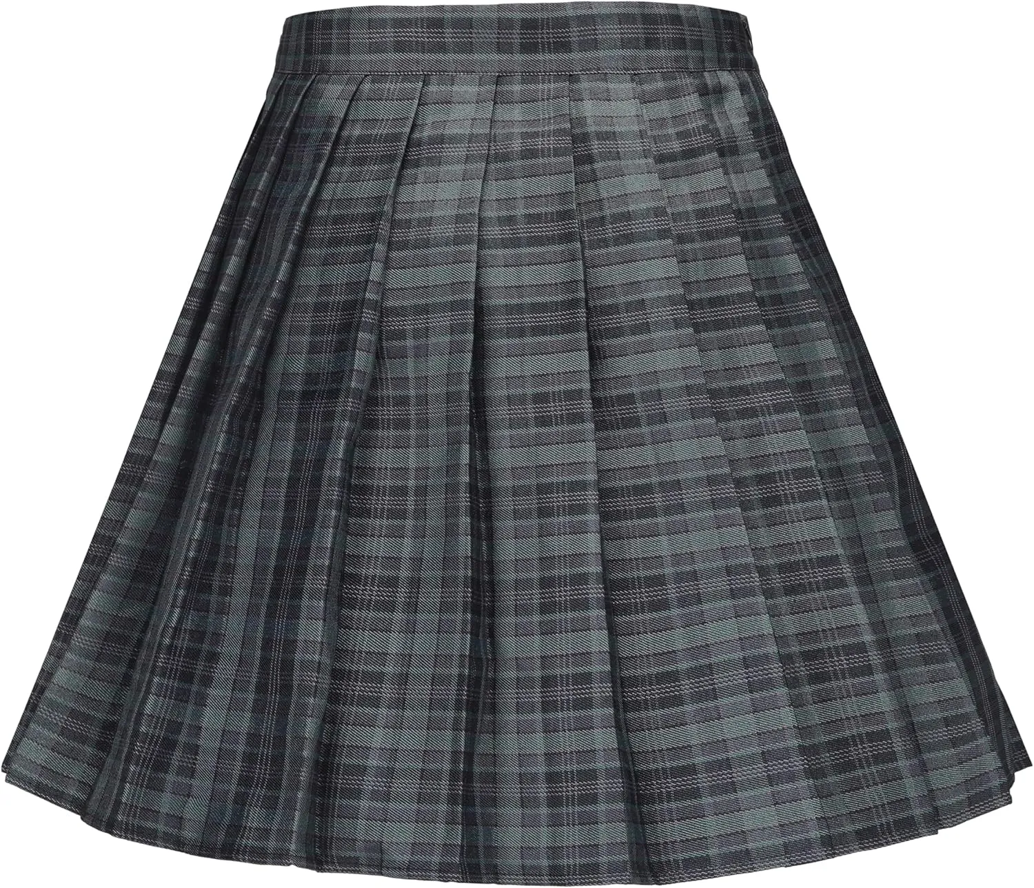 Urban CoCo Womens Uniforms Plaid Pleated Mini Skirt
