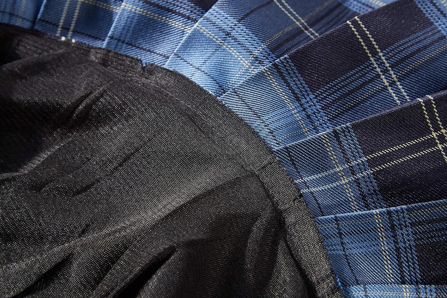 Urban CoCo Womens Uniforms Plaid Pleated Mini Skirt
