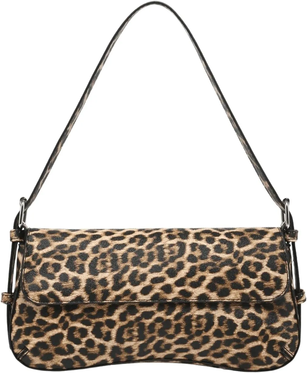Verdusa Women's Retro Faux Oiled Leather Tote Handbag Flap Underarm Shoulder Bags