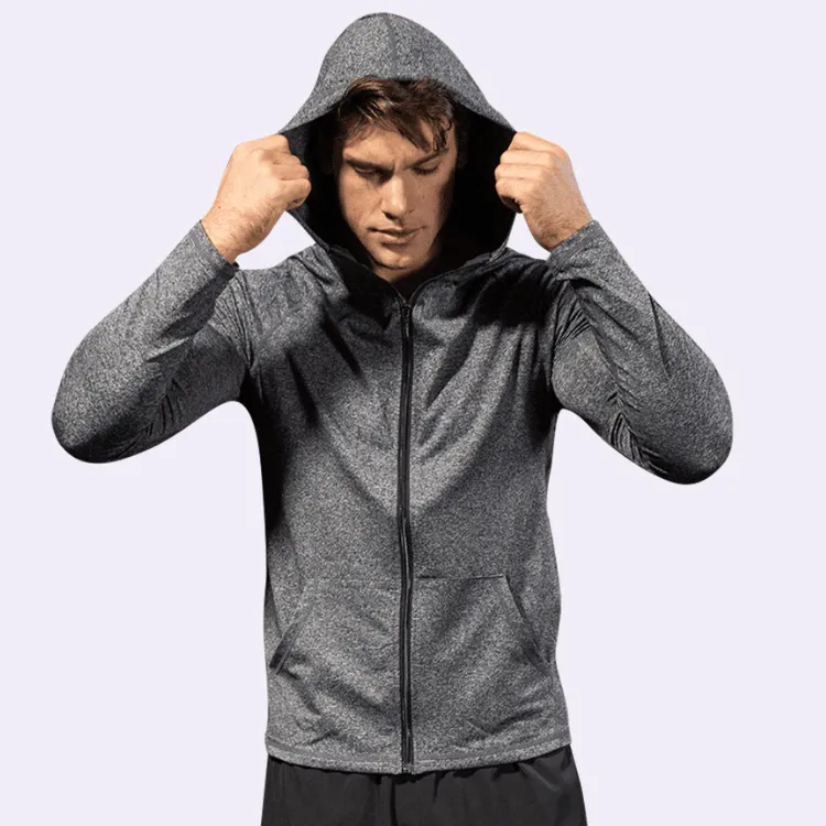 Veste  capuche de sport zippe de yoga en extrieur - Confort et style