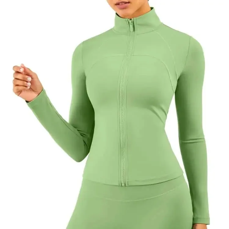 Veste hiver de yoga pour femme avec fermeture clair