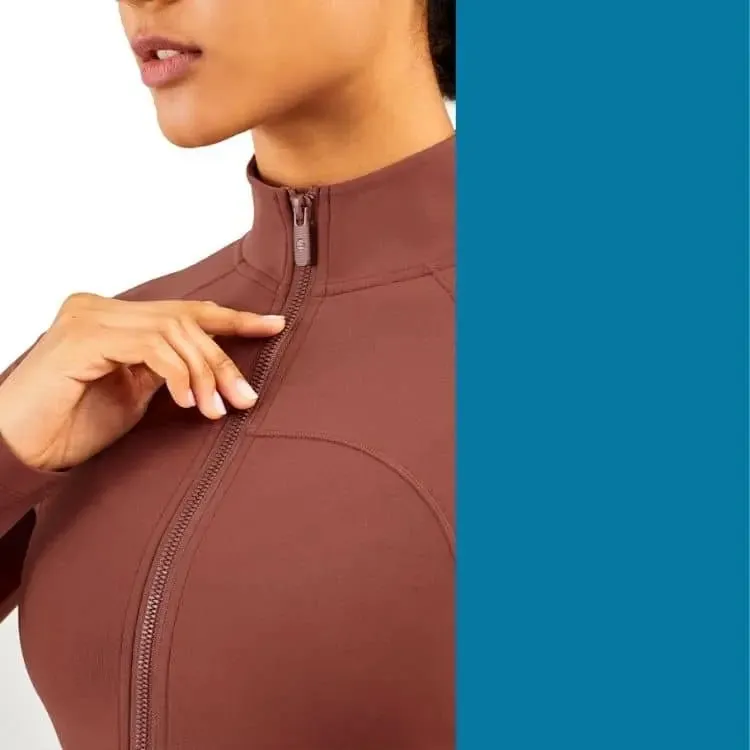 Veste hiver de yoga pour femme avec fermeture clair