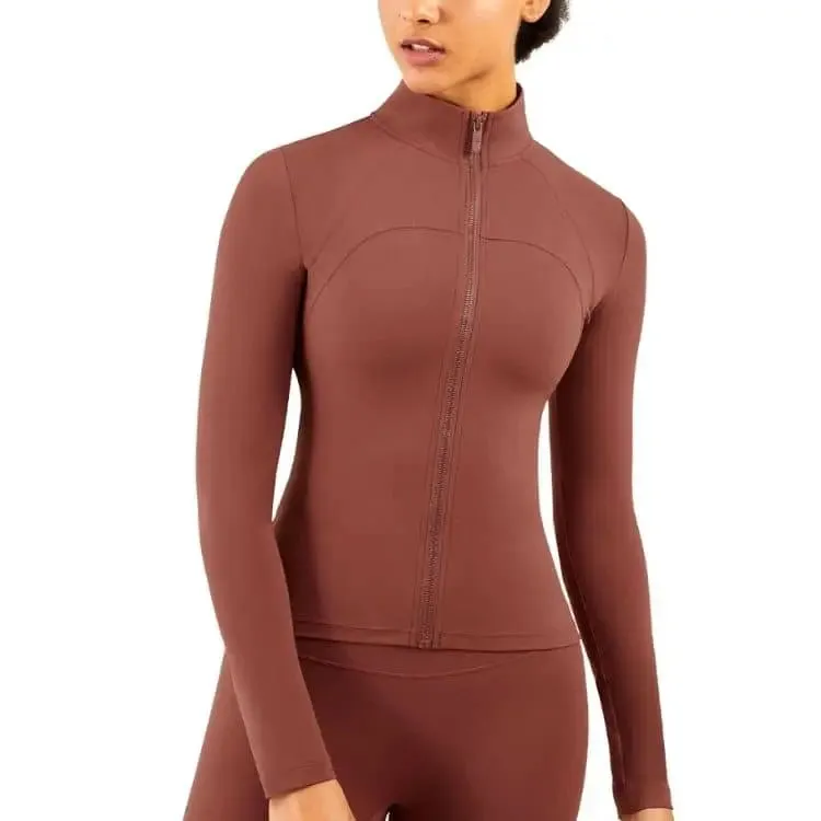 Veste hiver de yoga pour femme avec fermeture clair