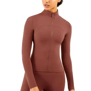 Veste hiver de yoga pour femme avec fermeture clair