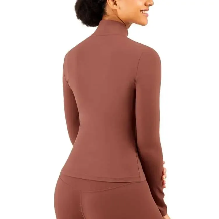 Veste hiver de yoga pour femme avec fermeture clair