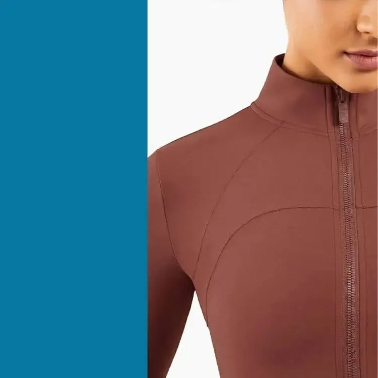 Veste hiver de yoga pour femme avec fermeture clair