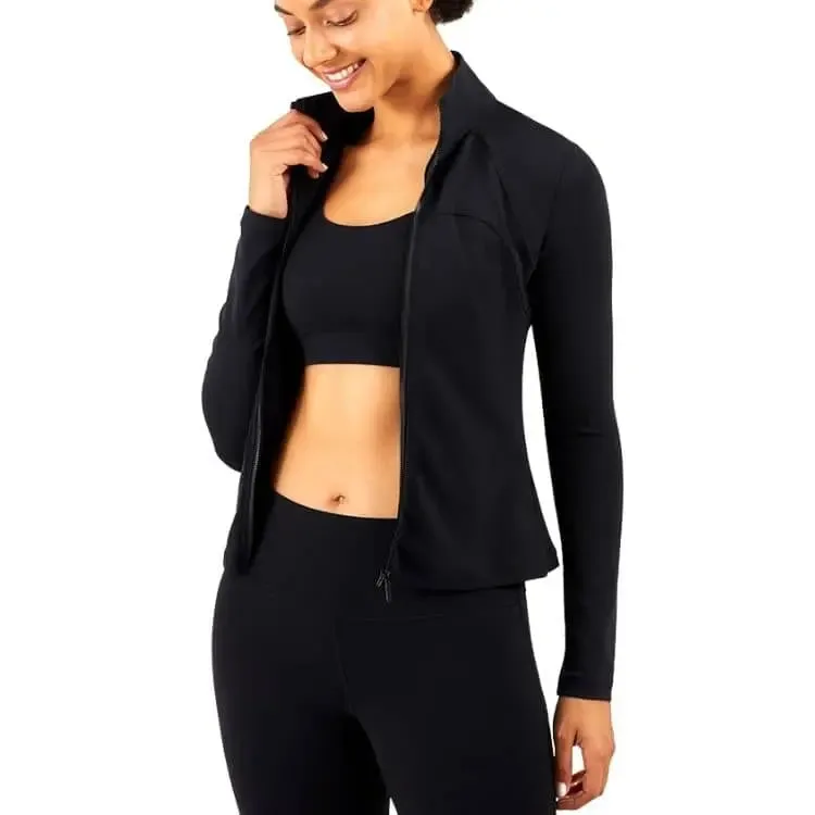 Veste hiver de yoga pour femme avec fermeture clair