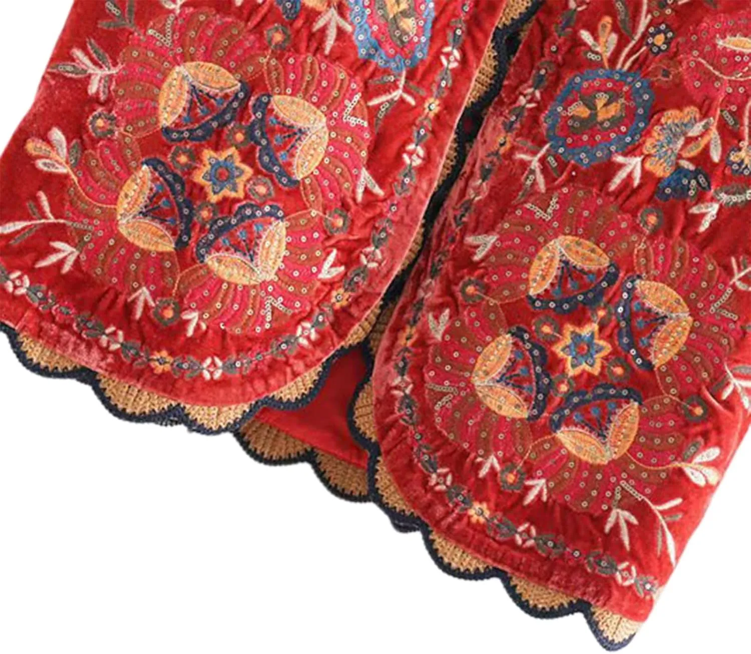 Vintage Women Embroidered Floral Vest Top Y2k Sleeveless Linen Open Front Blouse Waistcoat Boho Going Out Crop Tops