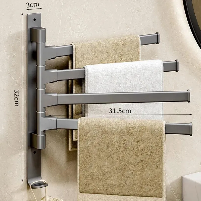 Wall-Mounted Rotating Towel Rack