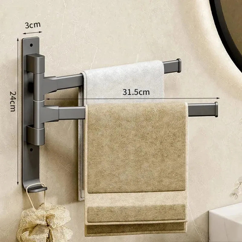 Wall-Mounted Rotating Towel Rack