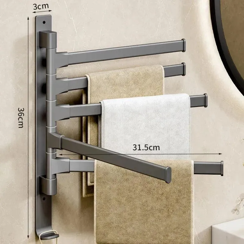 Wall-Mounted Rotating Towel Rack