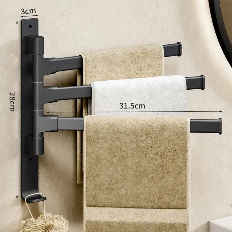 Wall-Mounted Rotating Towel Rack