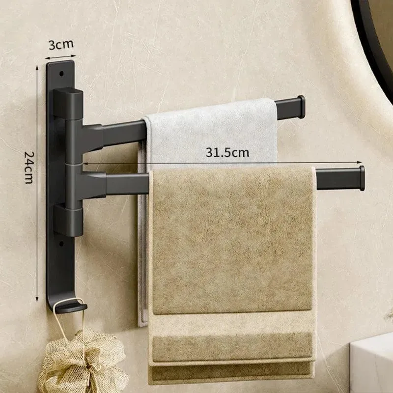 Wall-Mounted Rotating Towel Rack