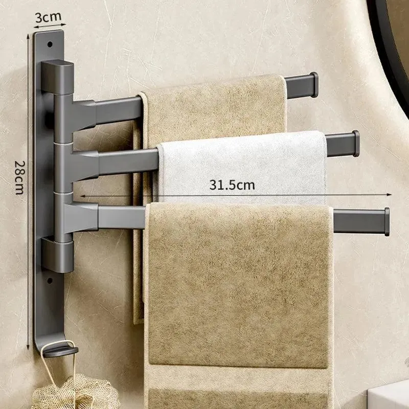 Wall-Mounted Rotating Towel Rack