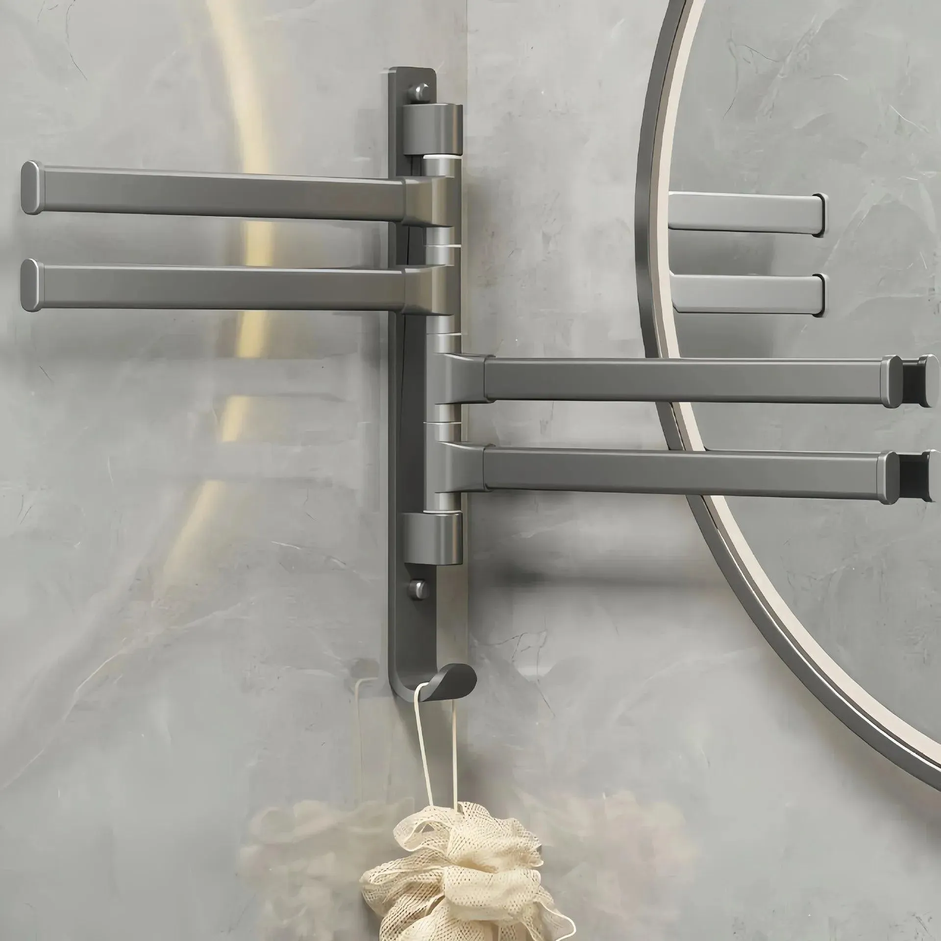 Wall-Mounted Rotating Towel Rack