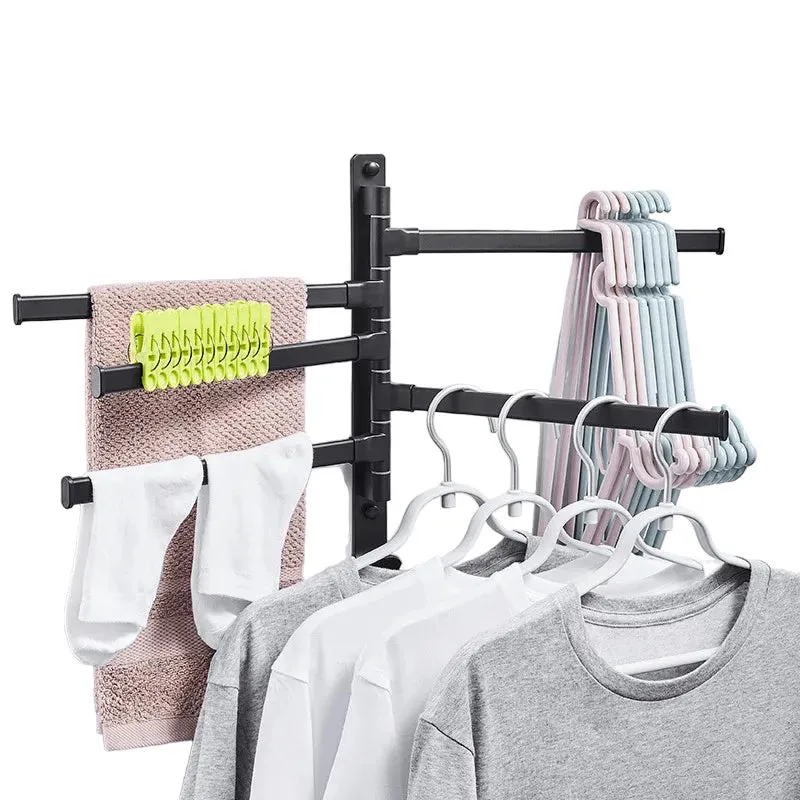 Wall-Mounted Rotating Towel Rack