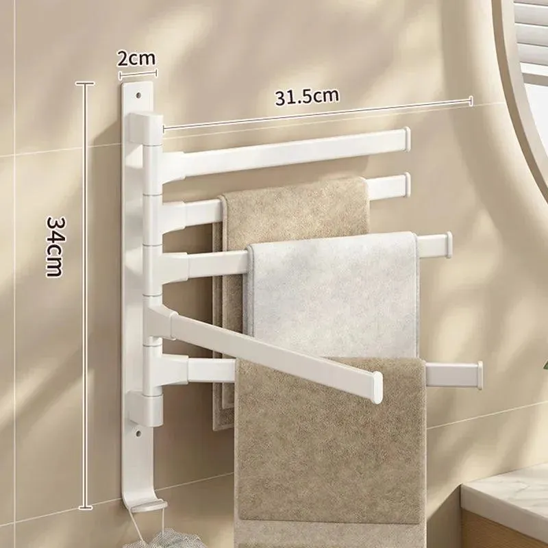 Wall-Mounted Rotating Towel Rack