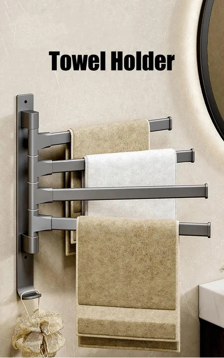 Wall-Mounted Rotating Towel Rack
