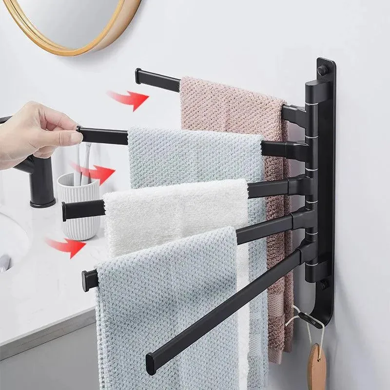 Wall-Mounted Rotating Towel Rack