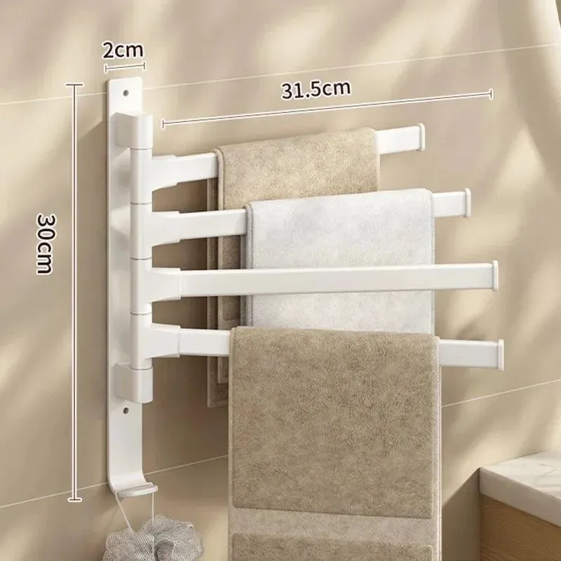 Wall-Mounted Rotating Towel Rack
