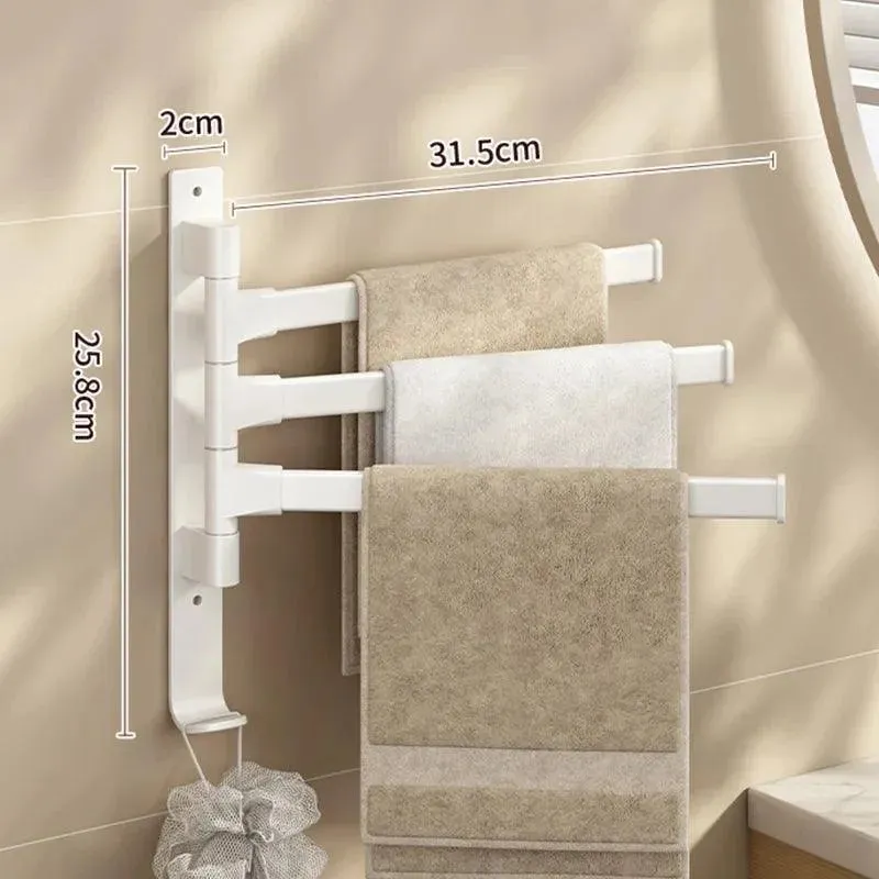 Wall-Mounted Rotating Towel Rack