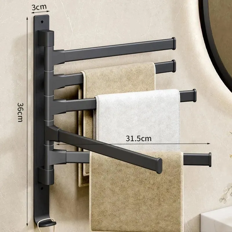 Wall-Mounted Rotating Towel Rack