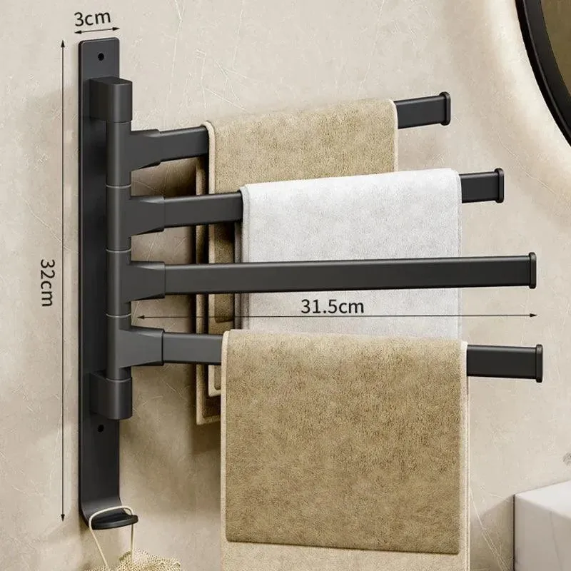 Wall-Mounted Rotating Towel Rack