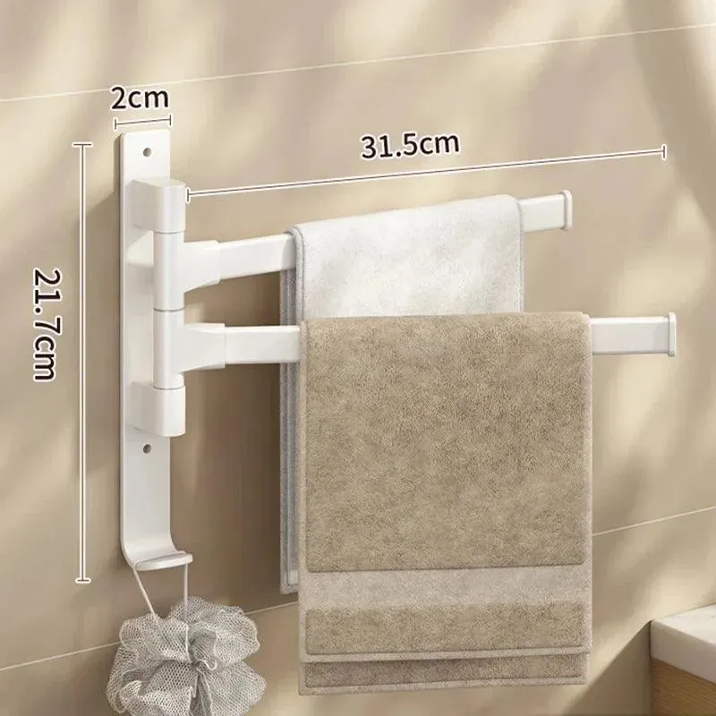 Wall-Mounted Rotating Towel Rack
