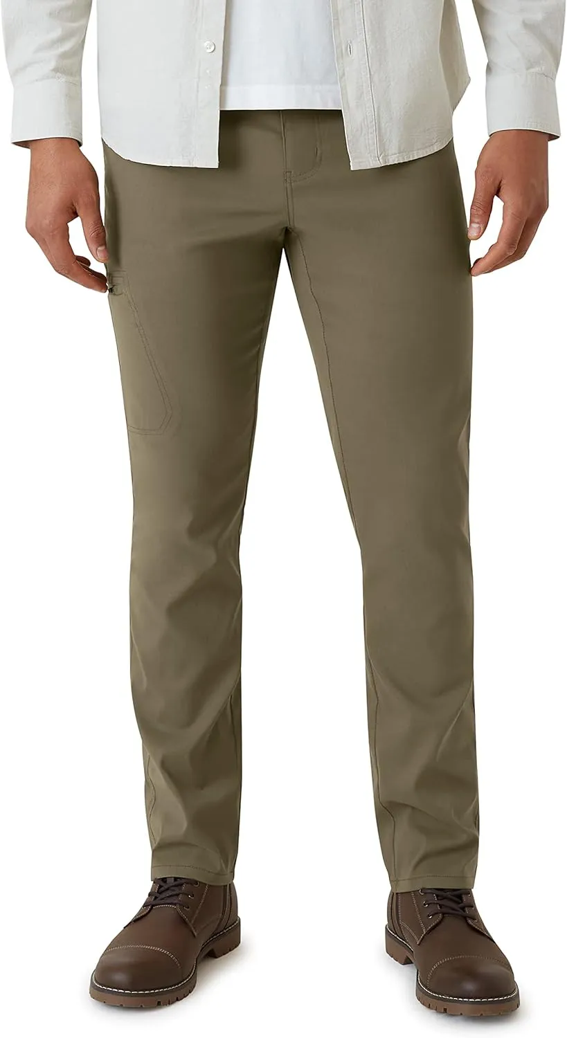 Weatherproof Vintage Casual Hiking Pants for Men - Lightweight Stretch Travel Mens Work Pants with Utility Cargo Pocket