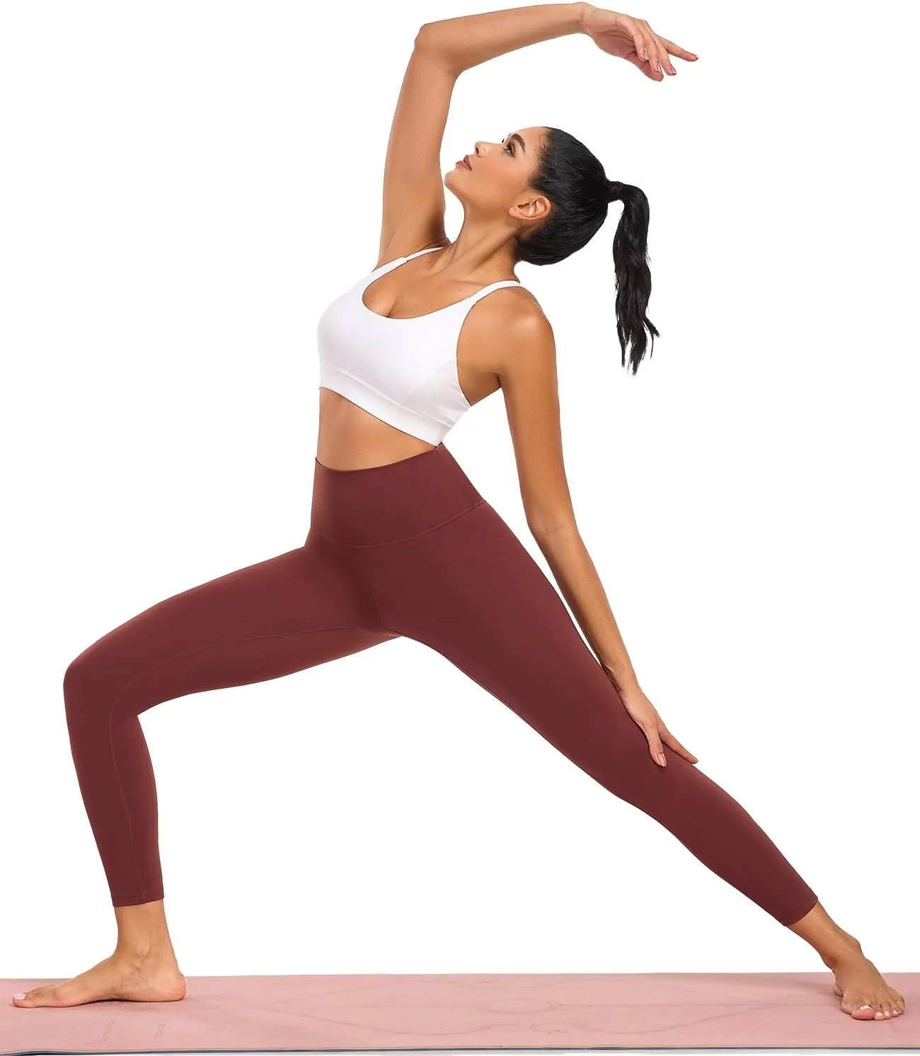 wirarpa Women's Yoga Leggings High Waisted Soft Lounge Legging 25" Running Pilates Yoga Pants for Women