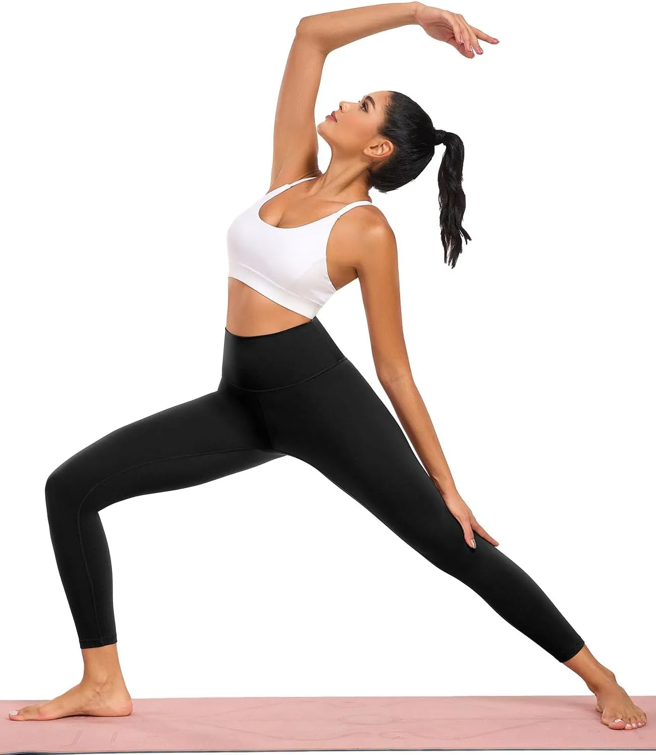 wirarpa Women's Yoga Leggings High Waisted Soft Lounge Legging 25" Running Pilates Yoga Pants for Women