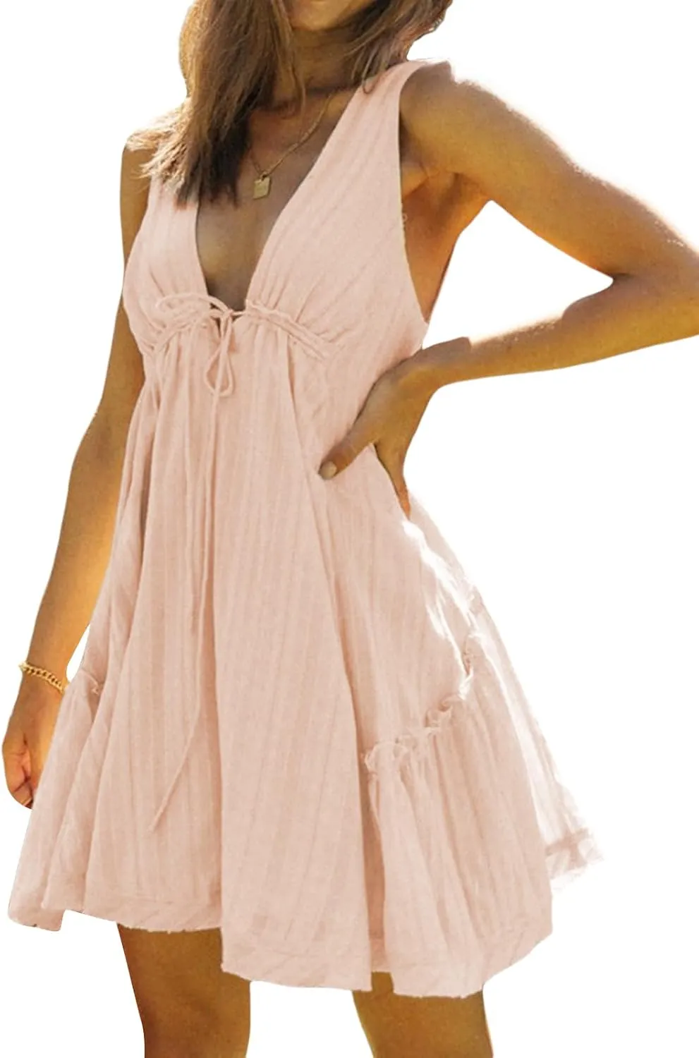 Women Lace Slip Mini Dress Y2k Flowy Ruffle Hem Short Dresses Sexy Tie up Swing Going Out Summer Streetwear