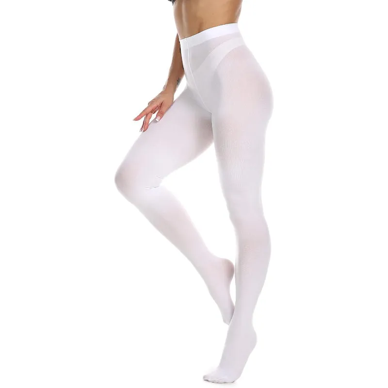 Women's 80 Denier Soft Semi Opaque Solid Color Footed Pantyhose Tights