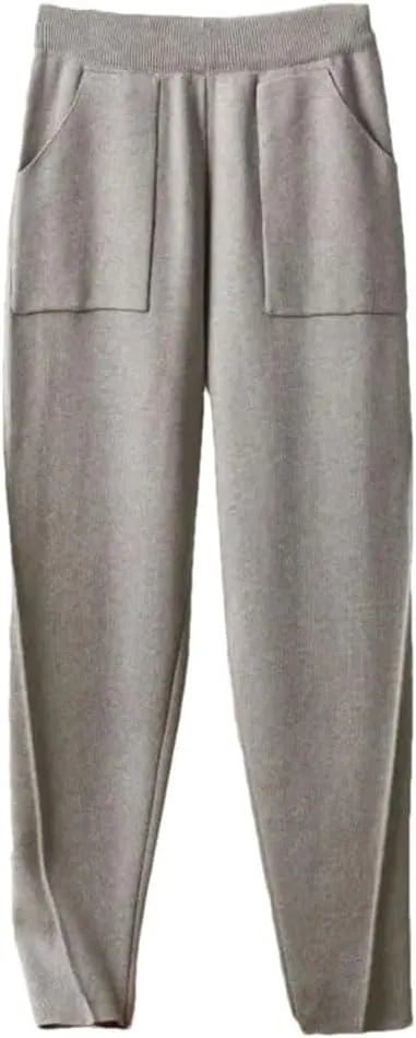 Women's Knitted Harem Pants Women's Casual Loose Pants Autumn and Winter Slimming Pants