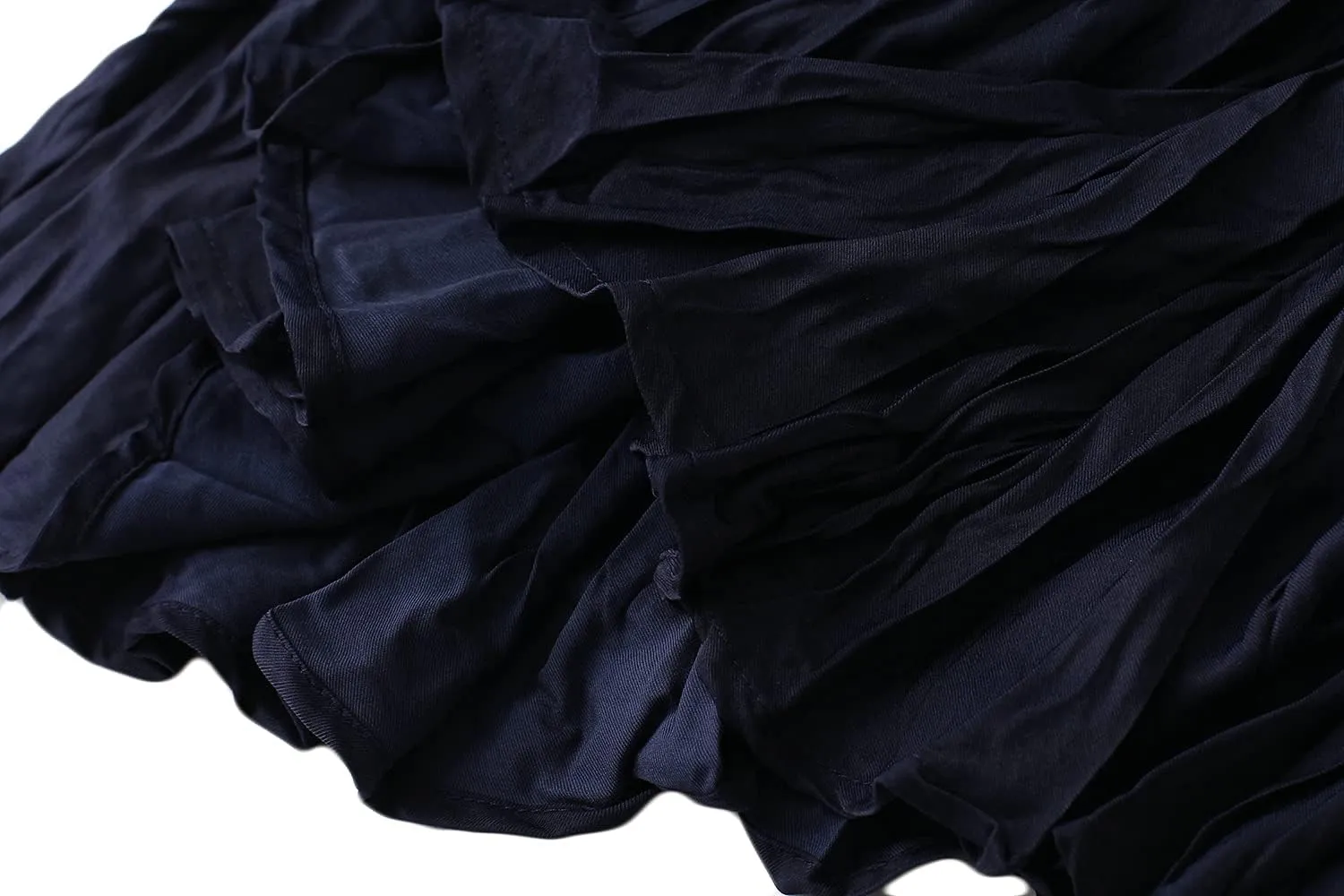 Women's Long Skirt High Waist Elastic Pleated Skirt Ballet Wedding Prom Party A-Line Casual Swing Midi Skirt