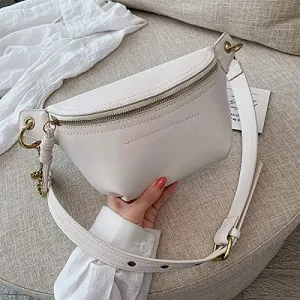 Women's Waist Packs Leather Belt Bags Phone Shoulder Wild Messenger Traveling Chest Crossbod