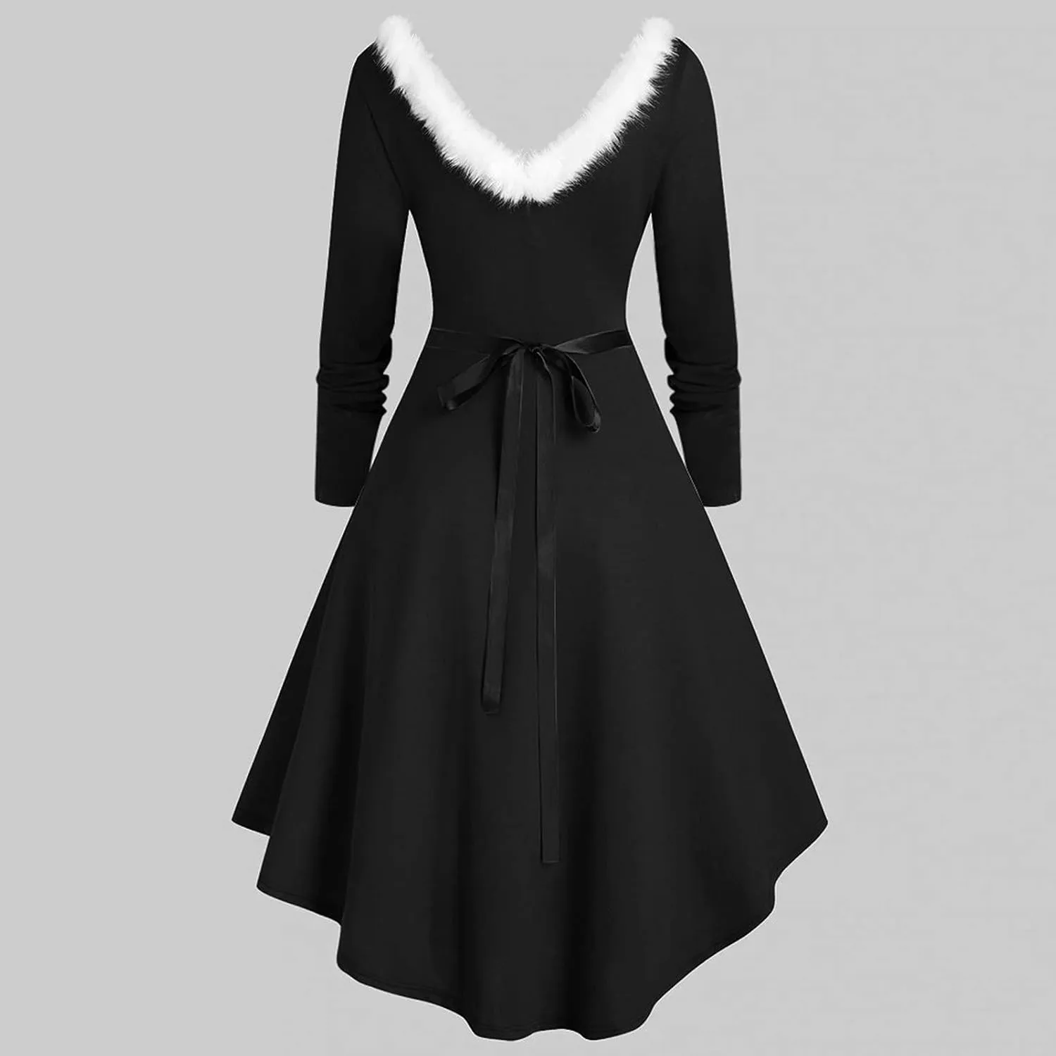 Xmas Dresses for Women Plain Party Swing Vintage Cocktail Dress 2023 Elegant Comfy Asymmetrical Flowy Formal Dresses