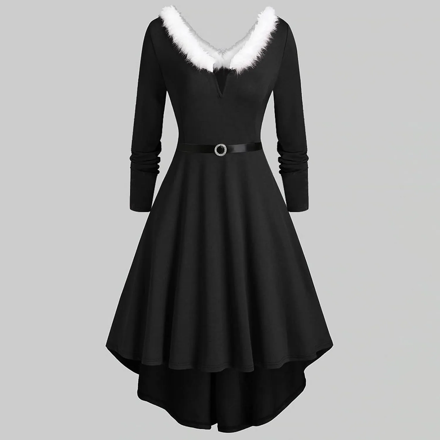 Xmas Dresses for Women Plain Party Swing Vintage Cocktail Dress 2023 Elegant Comfy Asymmetrical Flowy Formal Dresses